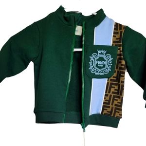 Fendi Kid's Stripe Monogram Sweatshirt 12months
